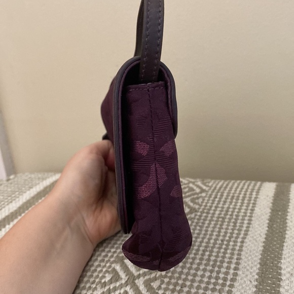 Coach Kristen Gunmetal Purple Chain Link Large Wristlet Clutch 46367 preppy - Picture 6 of 15